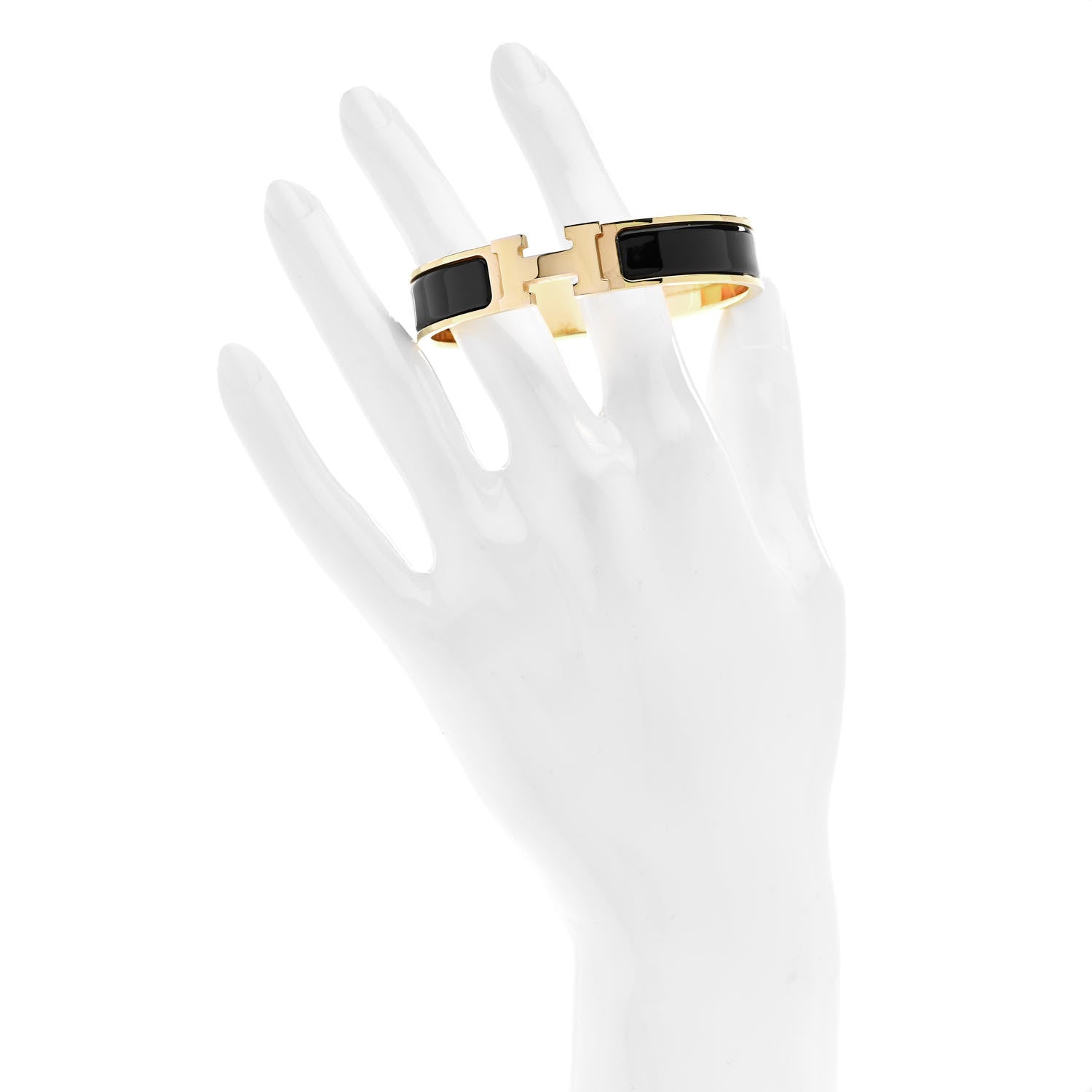 Hermes Enamel Narrow Clic Clac H Bracelet PM Black 2 of 5