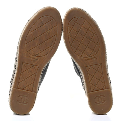 Chanel Grained Calfskin CC Espadrilles 41 Black 4 of 5