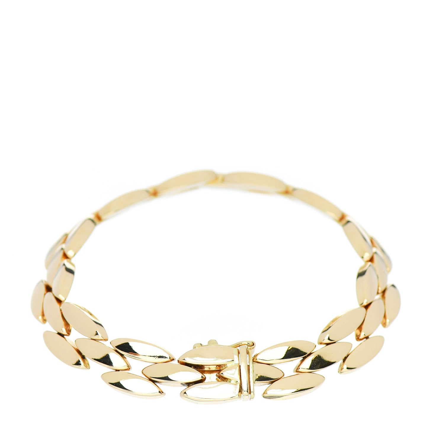 14K Yellow Gold Panther Link Bracelet
