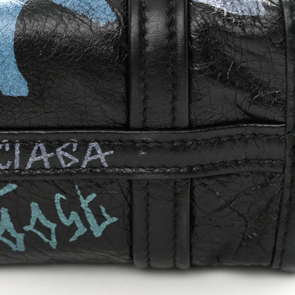 Balenciaga Agneau Arena Graffiti All Over XXS Bazar Shopper Tote Black Multicolor 12 of 12