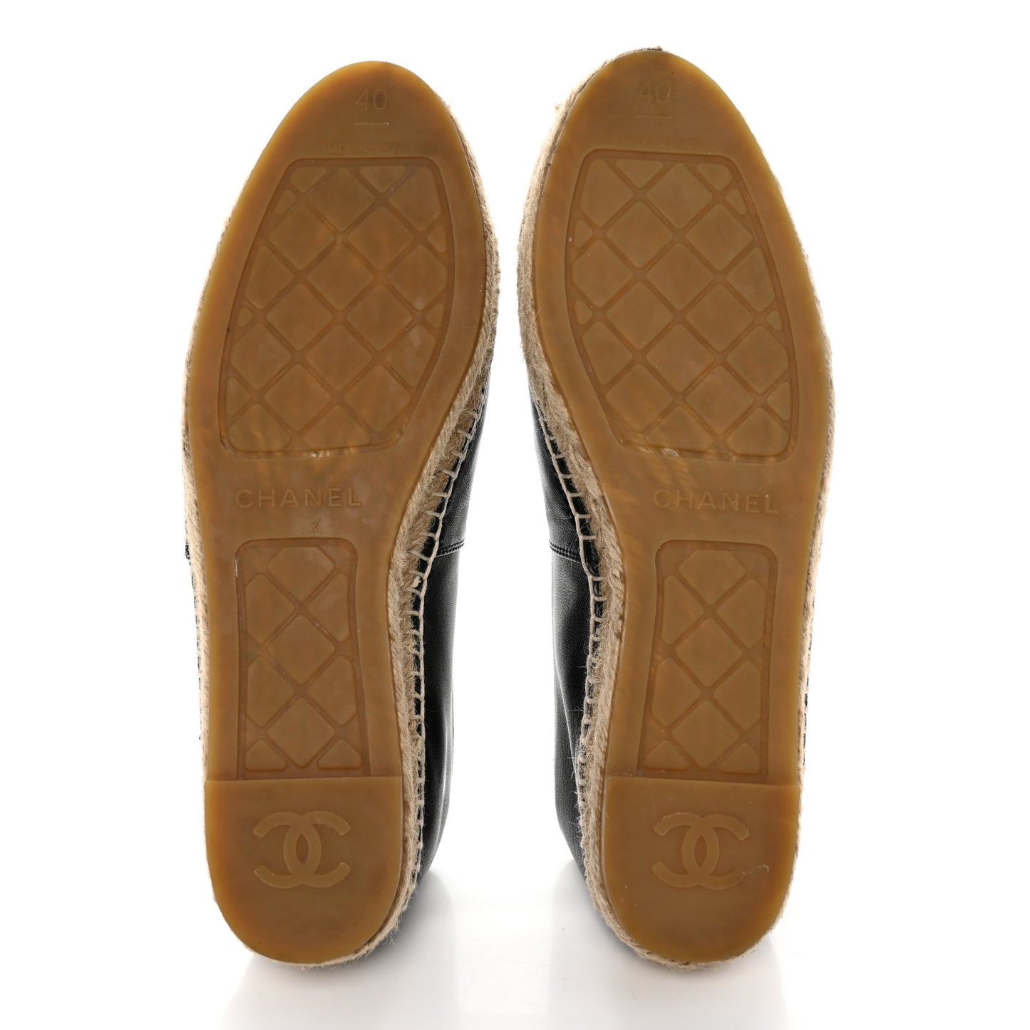 Lambskin CC Espadrilles 40 Black