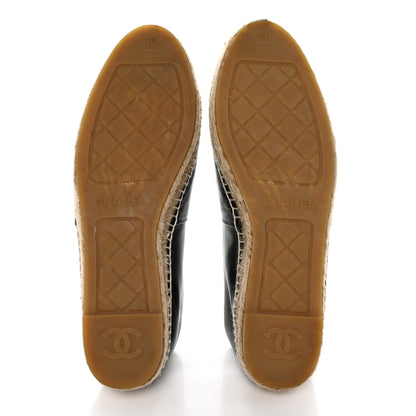 Chanel Lambskin CC Espadrilles 40 Black 5 of 15
