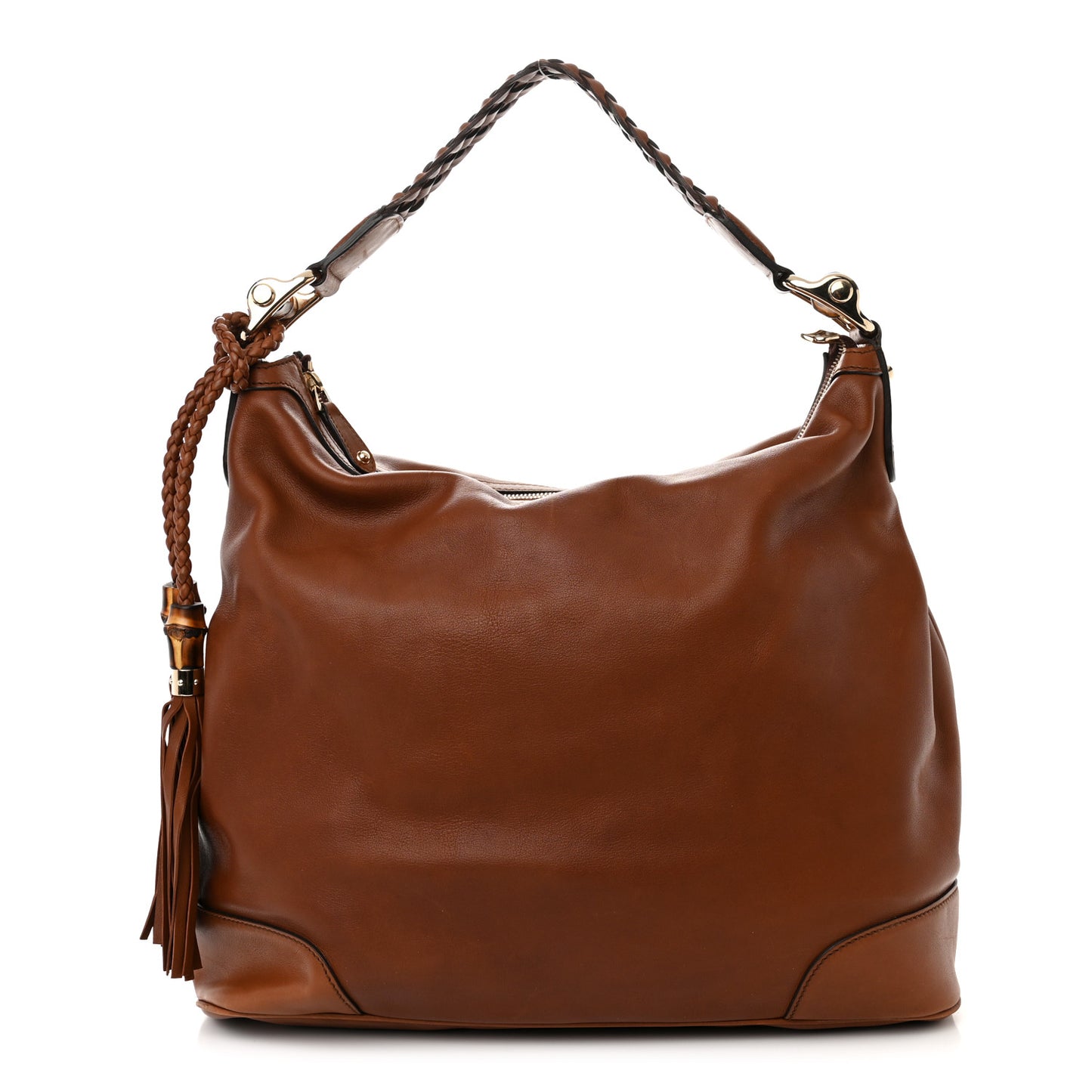 Calfskin Eva Hobo Brown