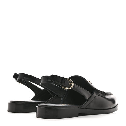 Chanel Shiny Calfskin Slingback Loafers 36.5 Black 5 of 10