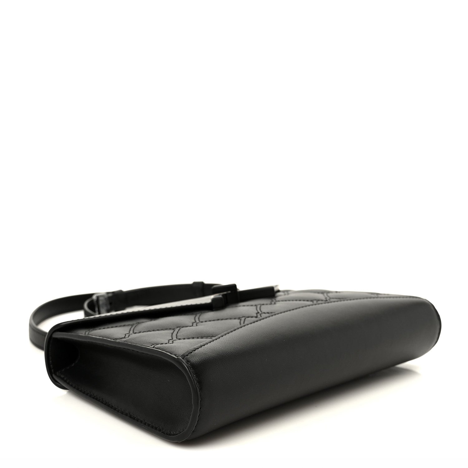 Moynat Lambskin Quilted Gabrielle Clutch Black 4 of 10