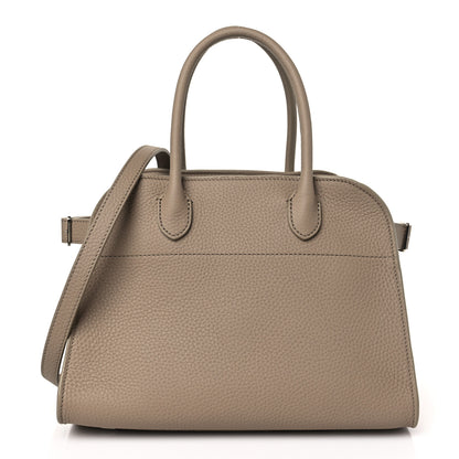 The Row Grained Calfskin Soft Margaux 10 Bag Dark Taupe 1 of 8