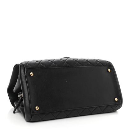 Chanel Shiny Sheepskin Quilted Large Trapezio Flap Black 4 of 16