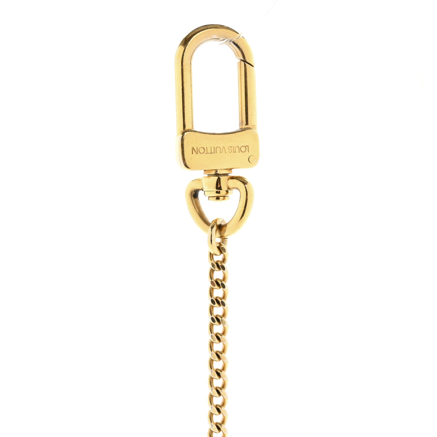 Metal Pochette Extender Key Ring Chain Gold