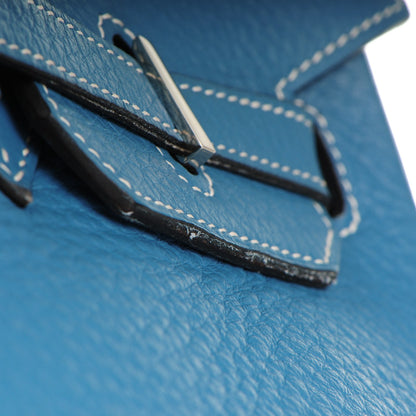 Hermes Taurillon Clemence Birkin 35 Blue Jean 31 of 33