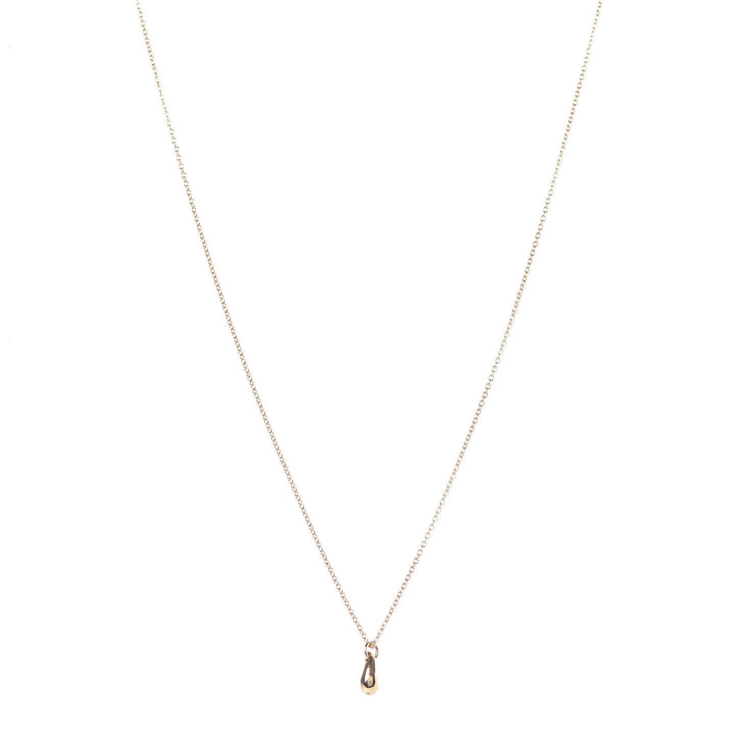 18K Yellow Gold 8mm Elsa Peretti Teardrop Pendant Necklace
