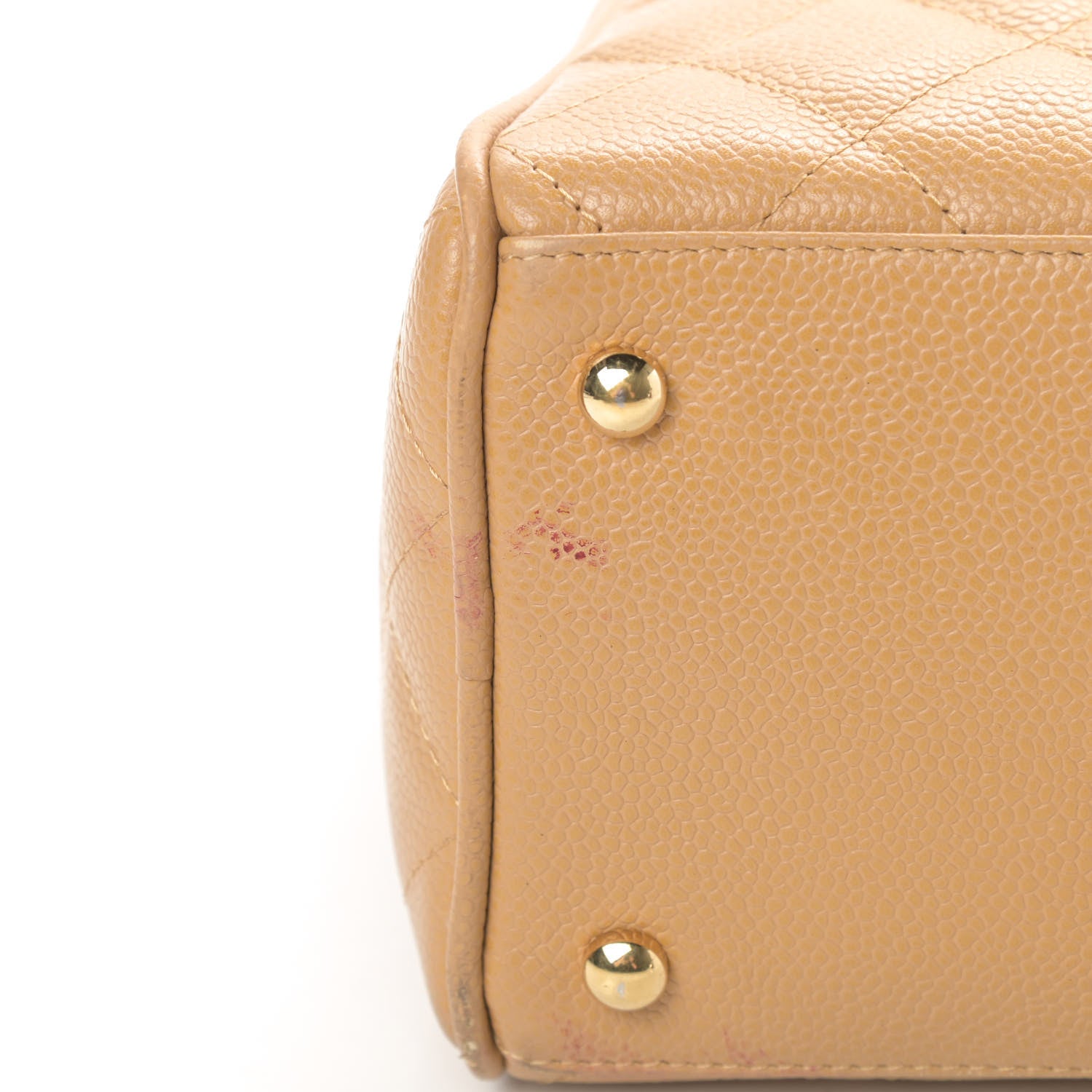 Chanel Caviar Quilted Large Bowler Bag Beige 13 of 20