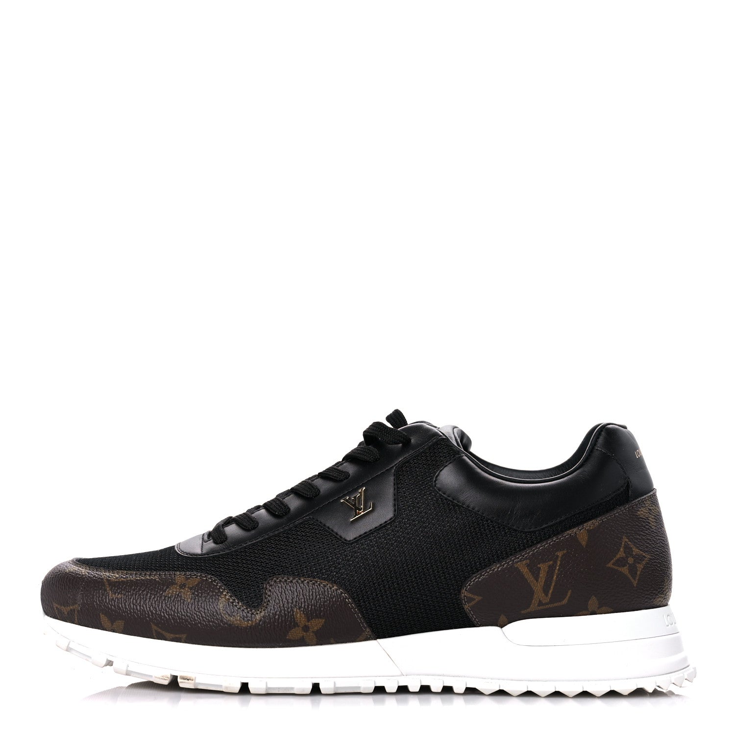 Louis Vuitton Monogram Mens Run Away Sneakers 9 Black 1 of 13