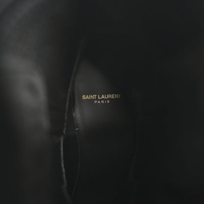 Saint Laurent Suede Eastwood Western Boots 35 Black 7 of 9