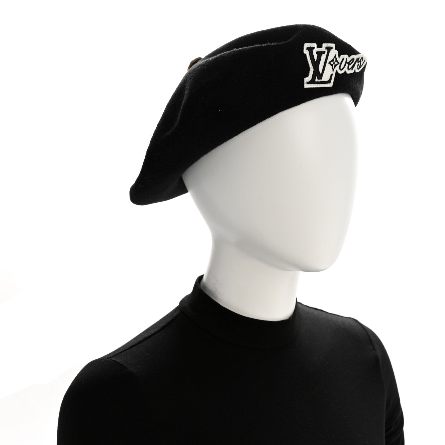 Louis Vuitton Wool LV Lovers Beret Black 2 of 9