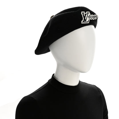 Louis Vuitton Wool LV Lovers Beret Black 2 of 9