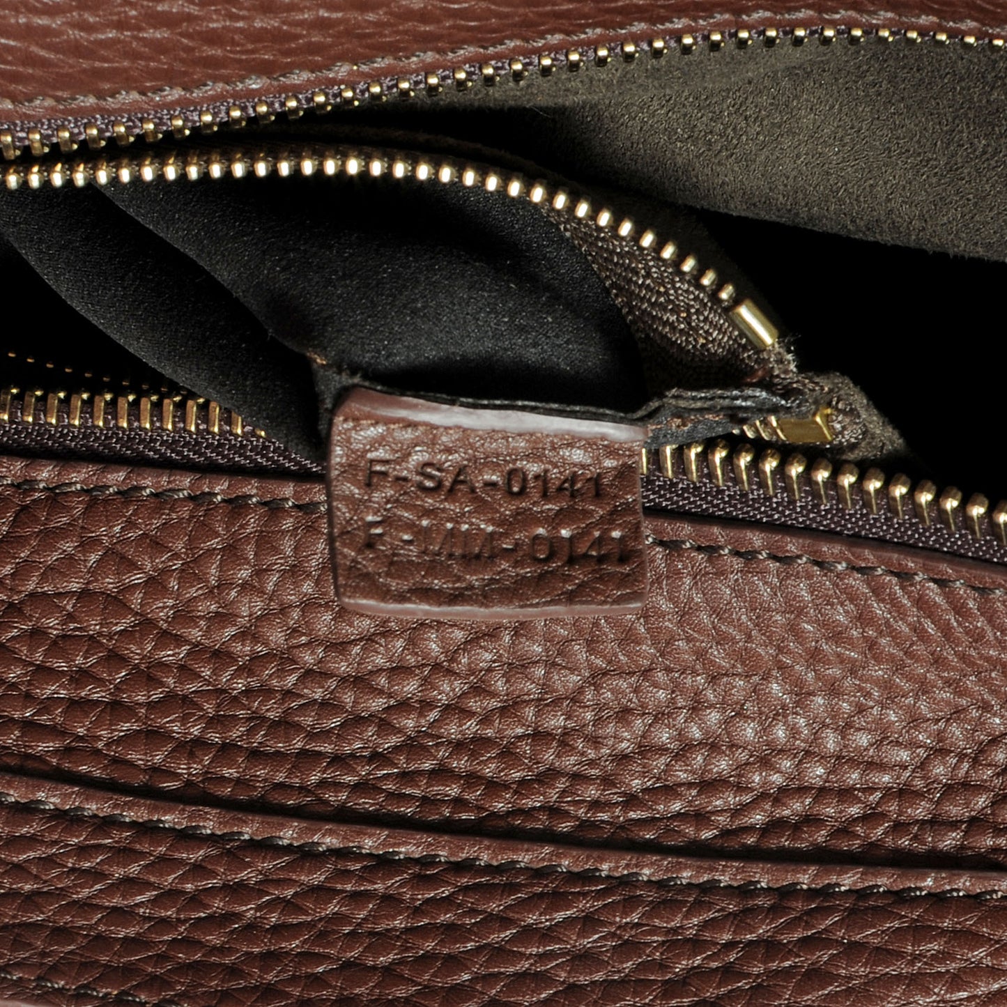 Pebbled Leather Mini Luggage Bag Chocolate