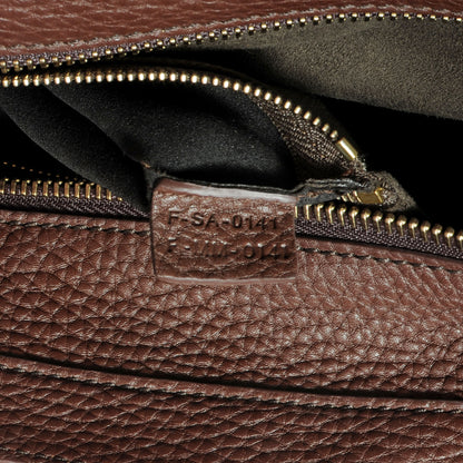 Celine Pebbled Leather Mini Luggage Bag Chocolate 7 of 7