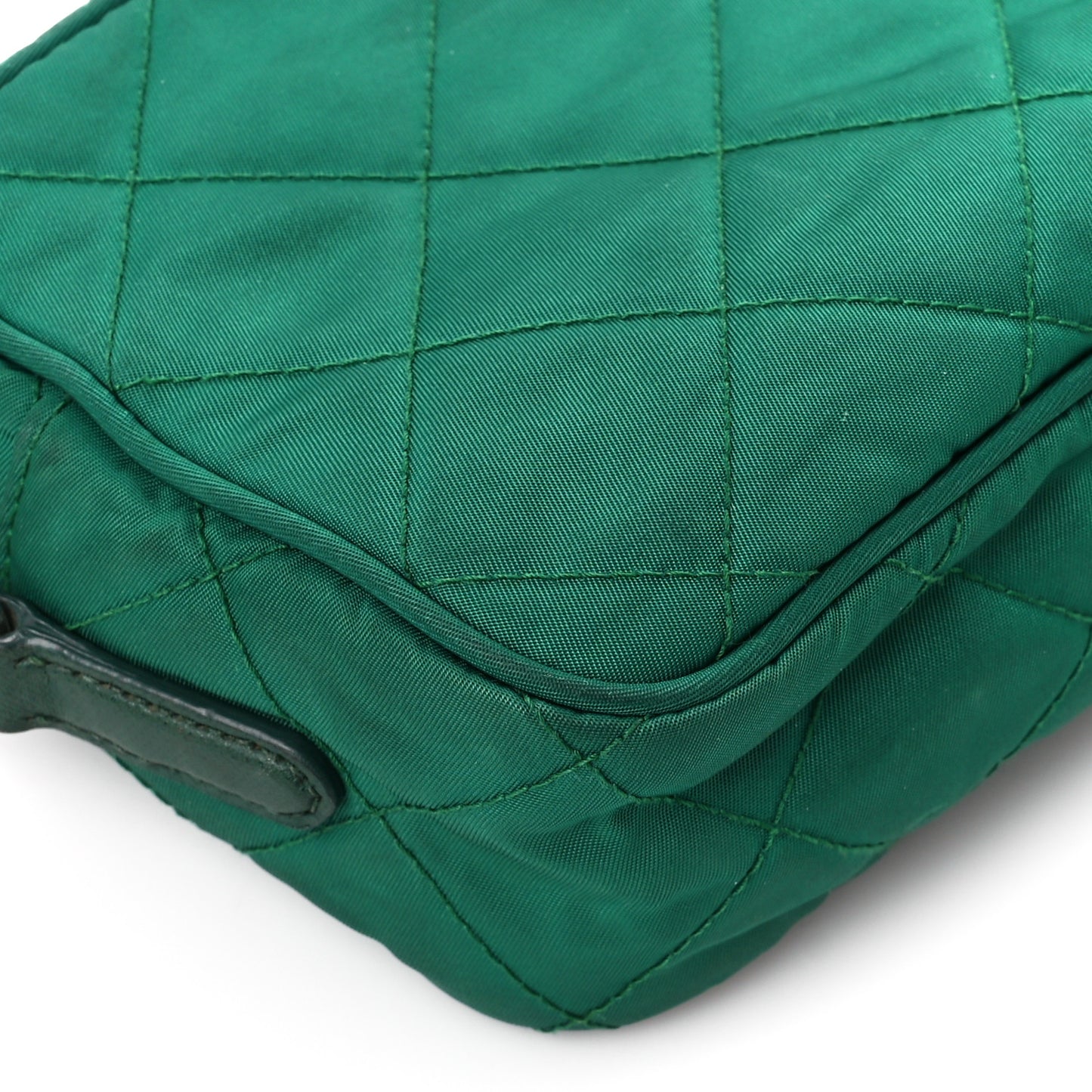 Nylon Tessuto Impuntu Quilted Crossbody Bag Oleandro
