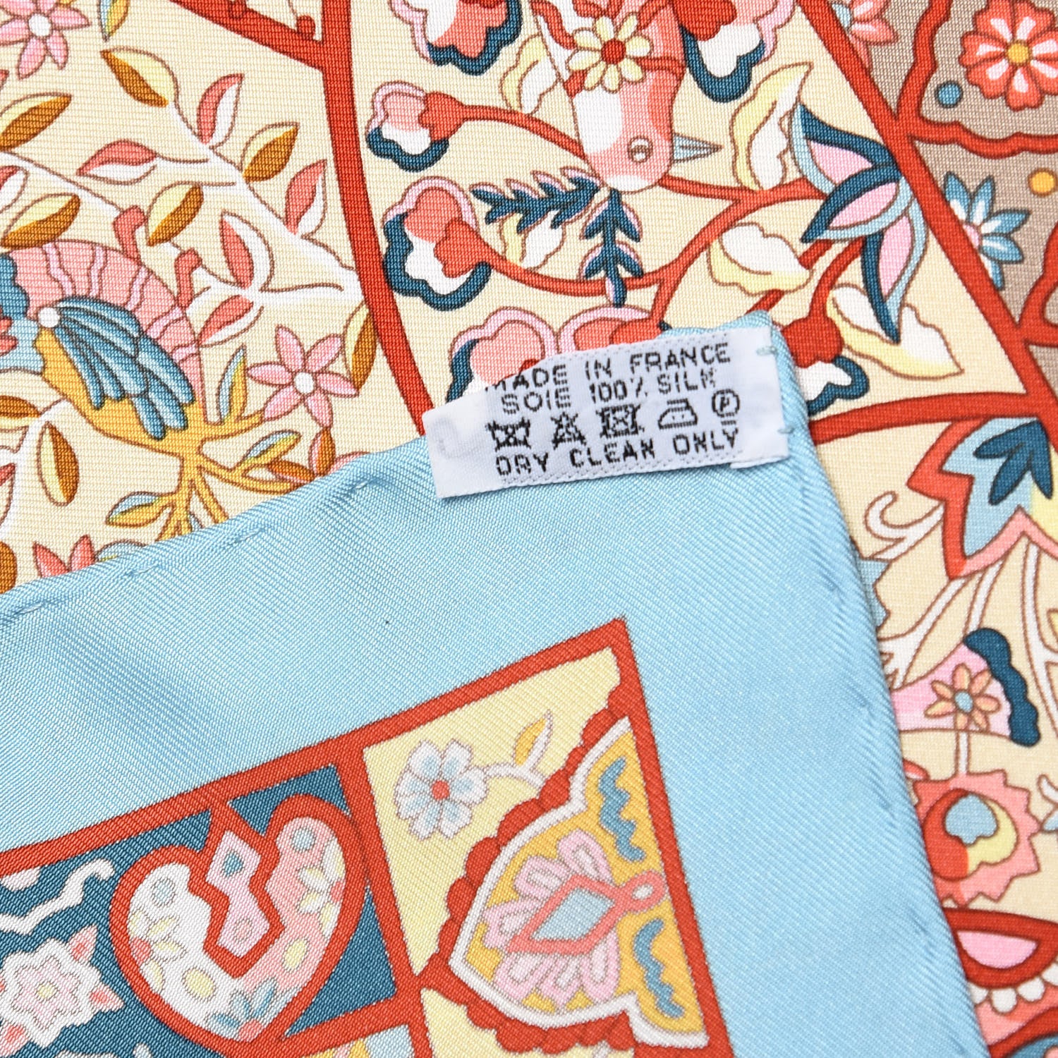 Hermes Silk Au Pays Des Oiseaux Fleurs Scarf 90 6 of 6