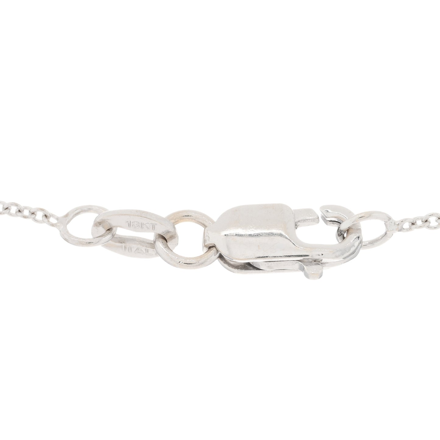 18K White Gold Diamond Tiny Treasures Tapered Cross Pendant Necklace