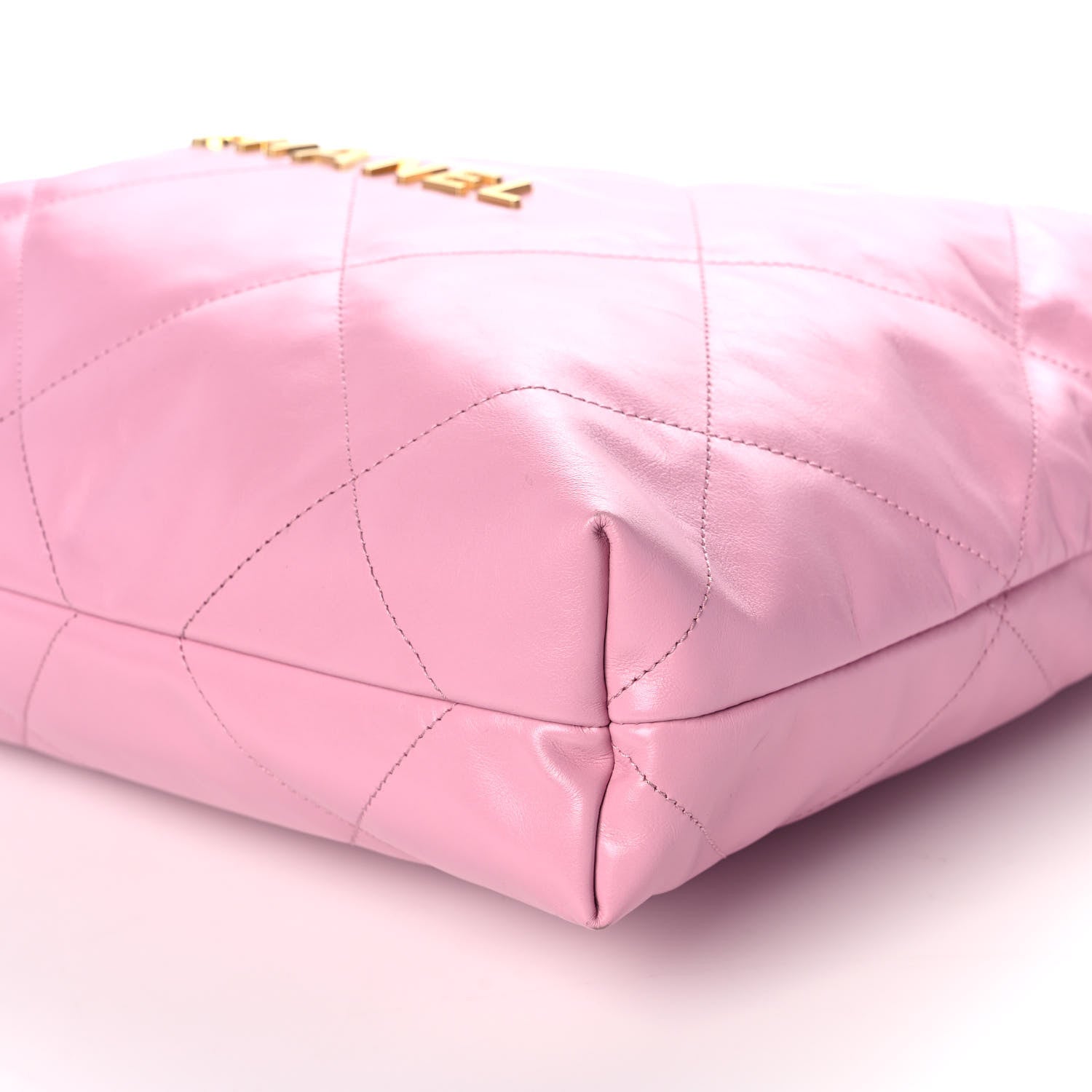 Chanel Shiny Calfskin Quilted Chanel 22 Drawstring Bag Dark Pink 12 of 12
