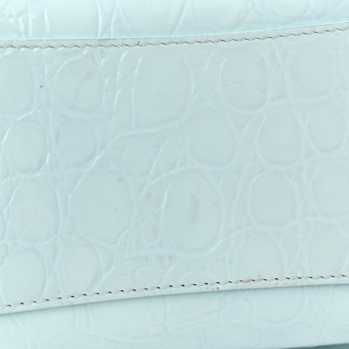 Calfskin Crocodile Embossed Mini Antigona Lock Sky Blue