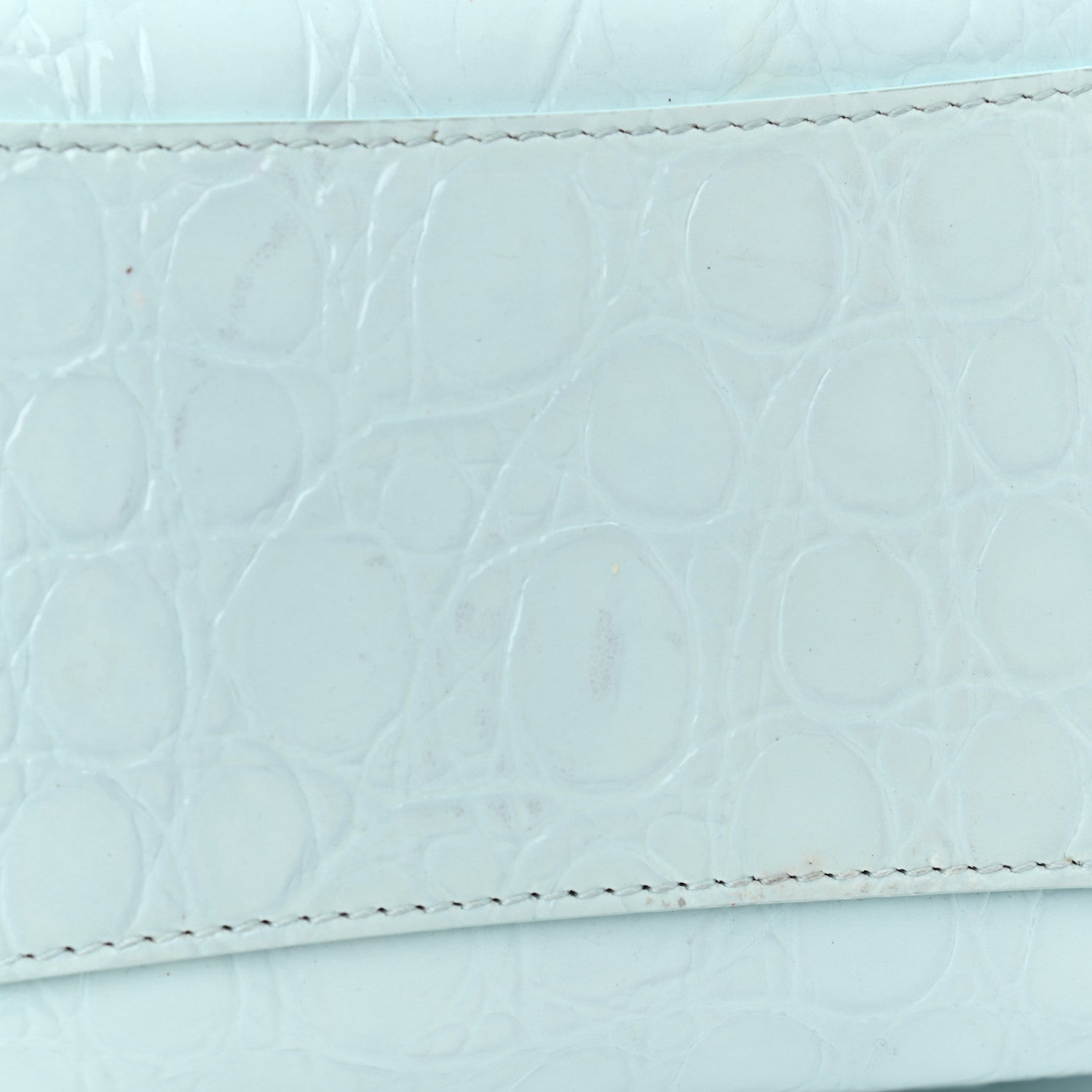 Givenchy Calfskin Crocodile Embossed Mini Antigona Lock Sky Blue 14 of 14