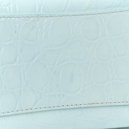 Givenchy Calfskin Crocodile Embossed Mini Antigona Lock Sky Blue 14 of 14