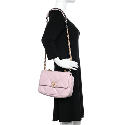 Chanel Lambskin Quilted Medium Chanel 19 Flap Light Pink 2 of 10