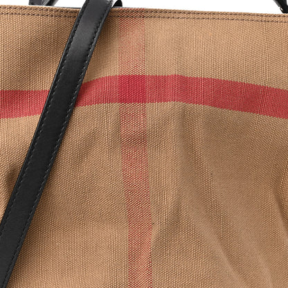 Burberry Canvas Mega Check Medium Ashby Hobo Black 9 of 15