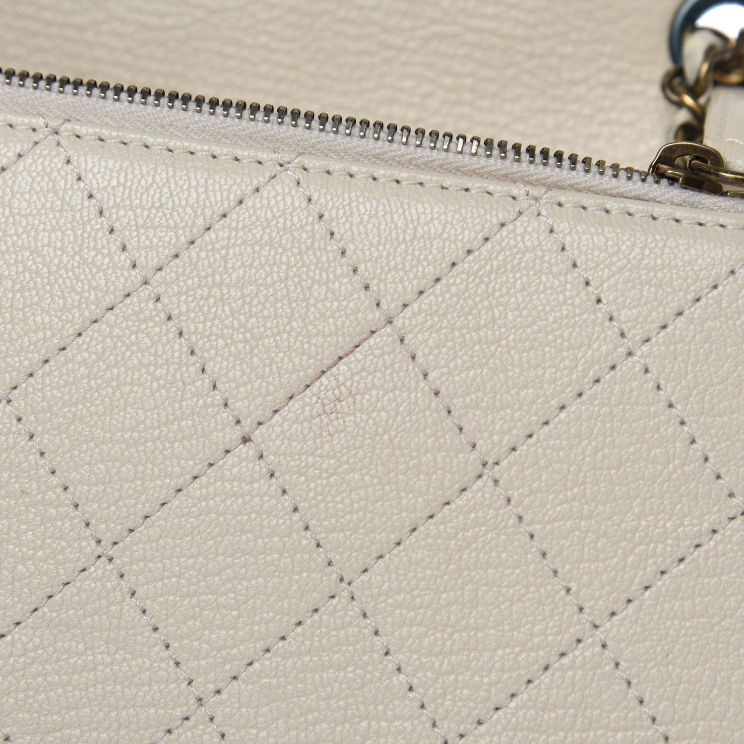 Chanel Shiny Calfskin Goatskin Quilted Small Coco Curve Messenger Flap White 8 of 12