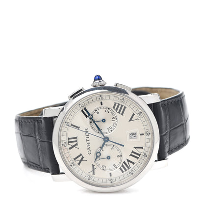 Cartier Stainless Steel Alligator 40mm Rotonde Cartier Automatic Watch 2 of 5