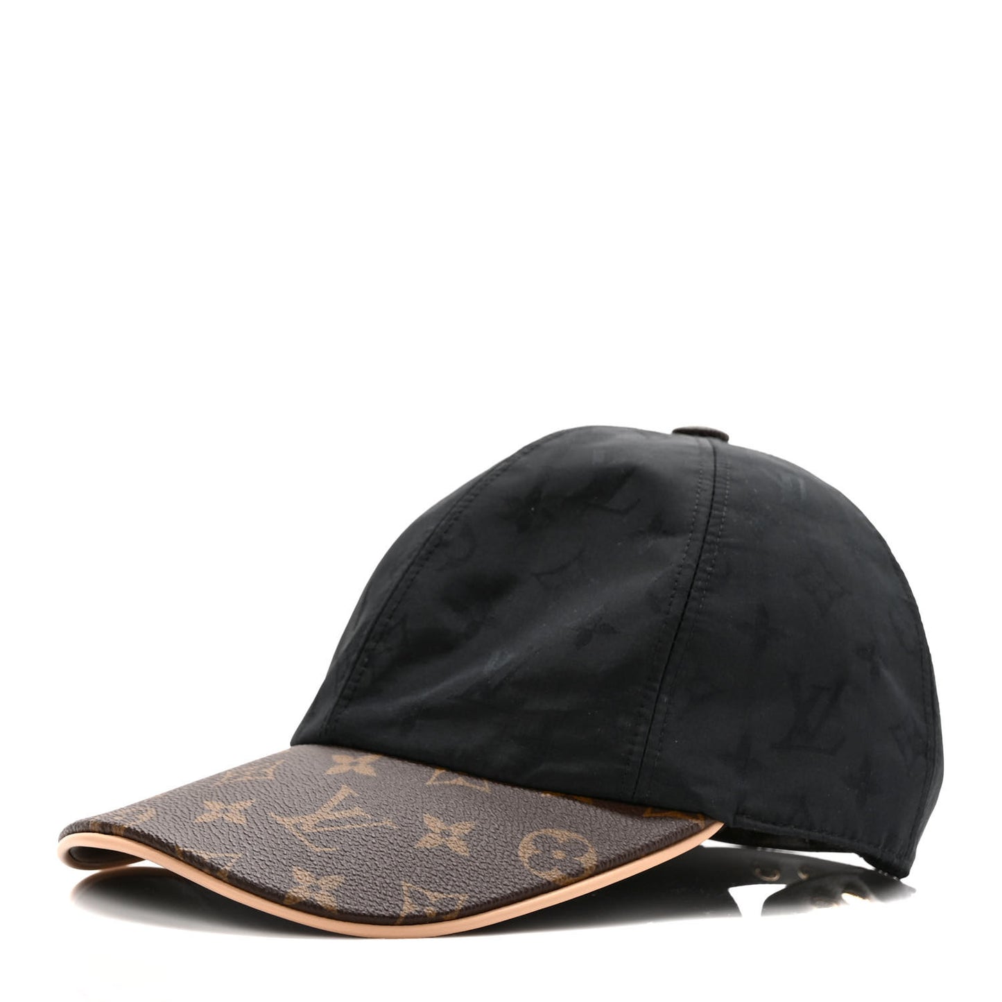 Polyester Silk Monogram LV Get Ready Cap M Black