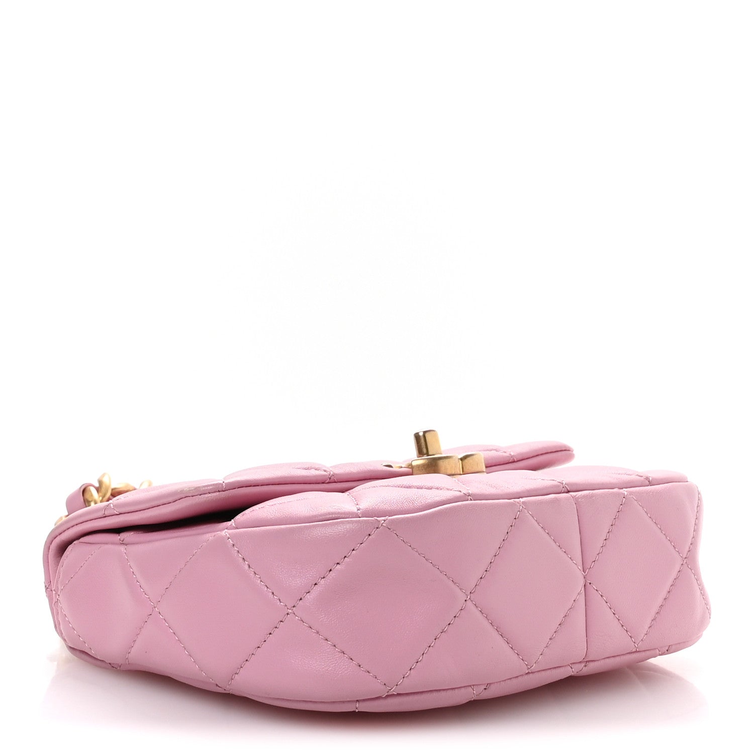 Chanel Lambskin Quilted Mini Lacquered Chain Flap Pink 4 of 10
