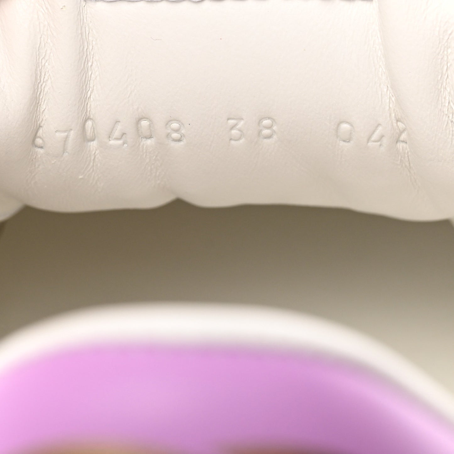 Calfskin GG Supreme Monogram Perforated Womens Platform 55mm Sneakers 38 Wild Cherry Beige Mystic White Bright Purple