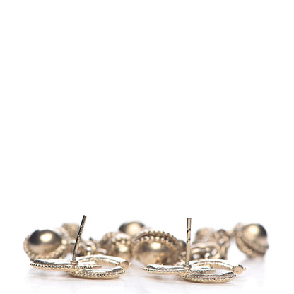 Chanel CC Drop Earrings Gold 3 of 3