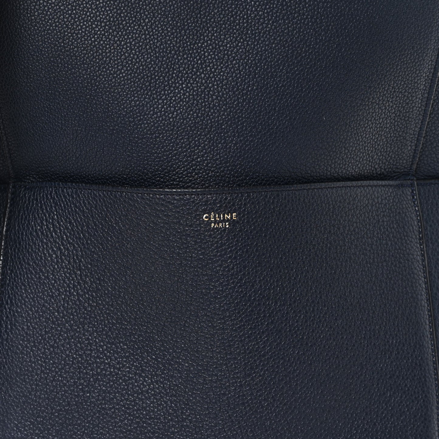 Soft Grained Calfskin Sangle Bucket Bag Navy Blue