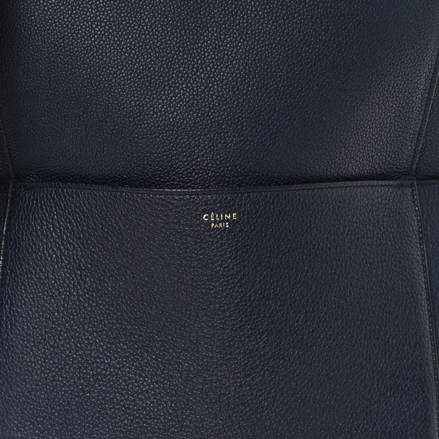 Celine Soft Grained Calfskin Sangle Bucket Bag Navy Blue 6 of 10