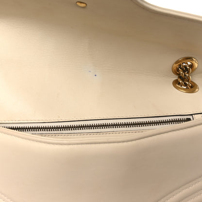 Gucci Calfskin Matelasse Medium GG Marmont Shoulder Bag White 10 of 10