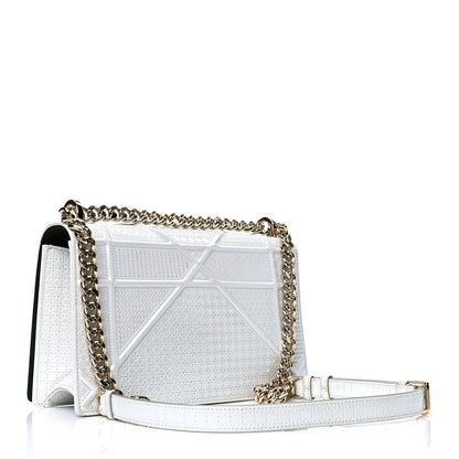 Christian Dior Patent Micro-Cannage Medium Diorama Flap Bag White 2 of 4