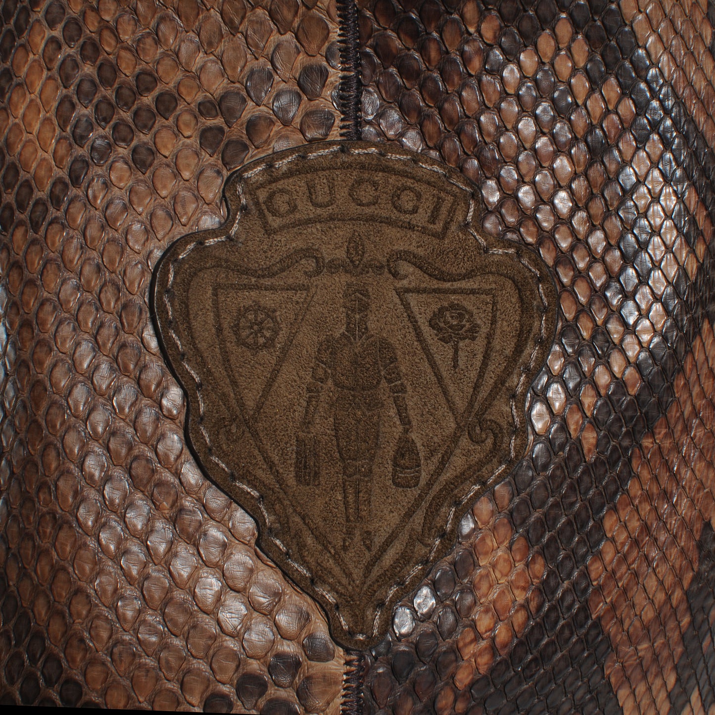 Python Messenger Bag Brown