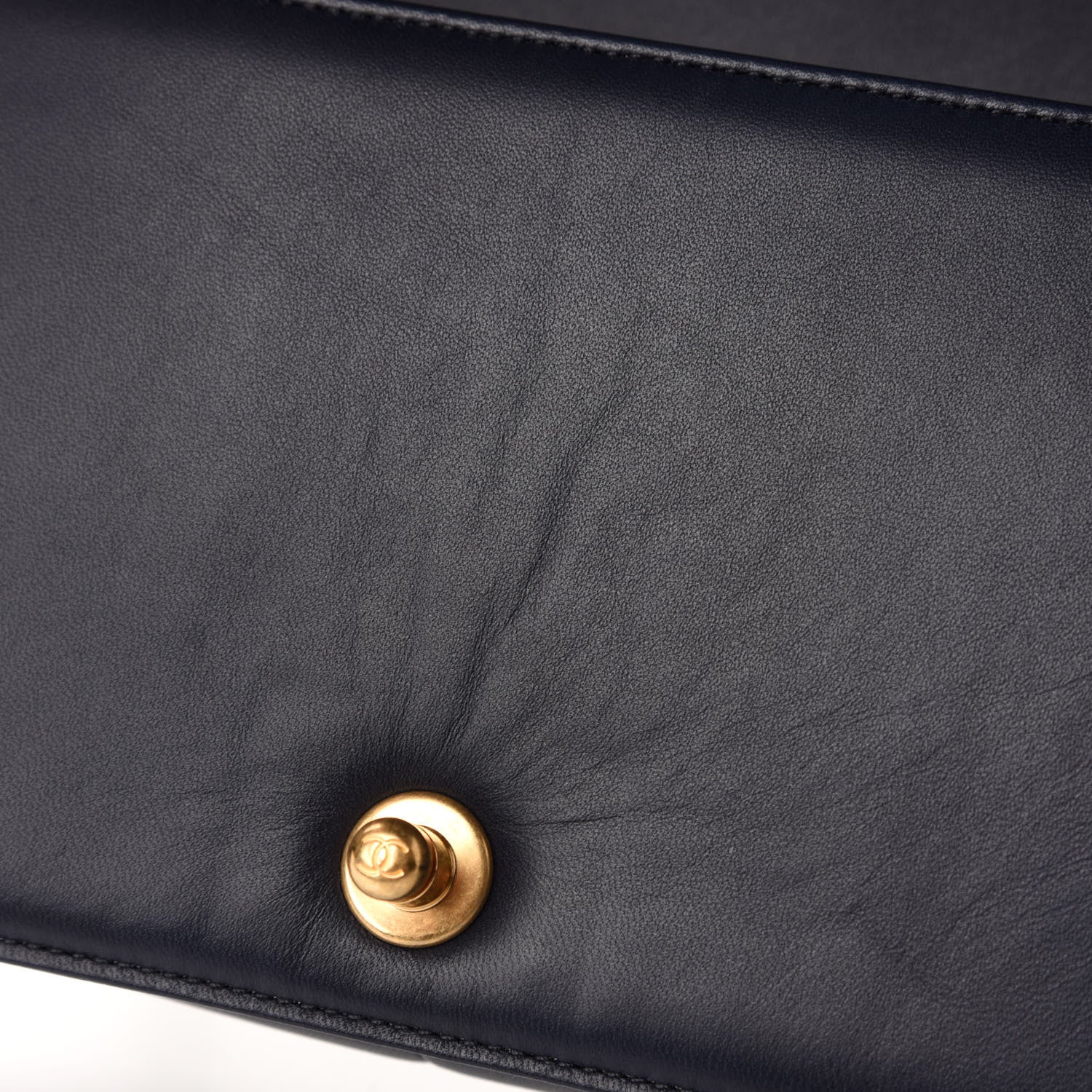 Chanel Lambskin Quilted Medium Boy Flap Dark Blue 8 of 12