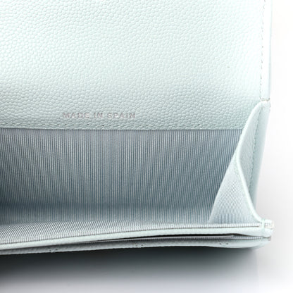 Chanel Caviar Quilted Flap Card Holder Wallet Light Blue 5 of 8