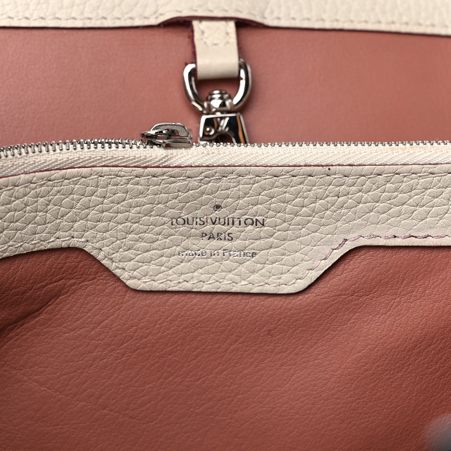 Taurillon Capucines MM Blanc Casse