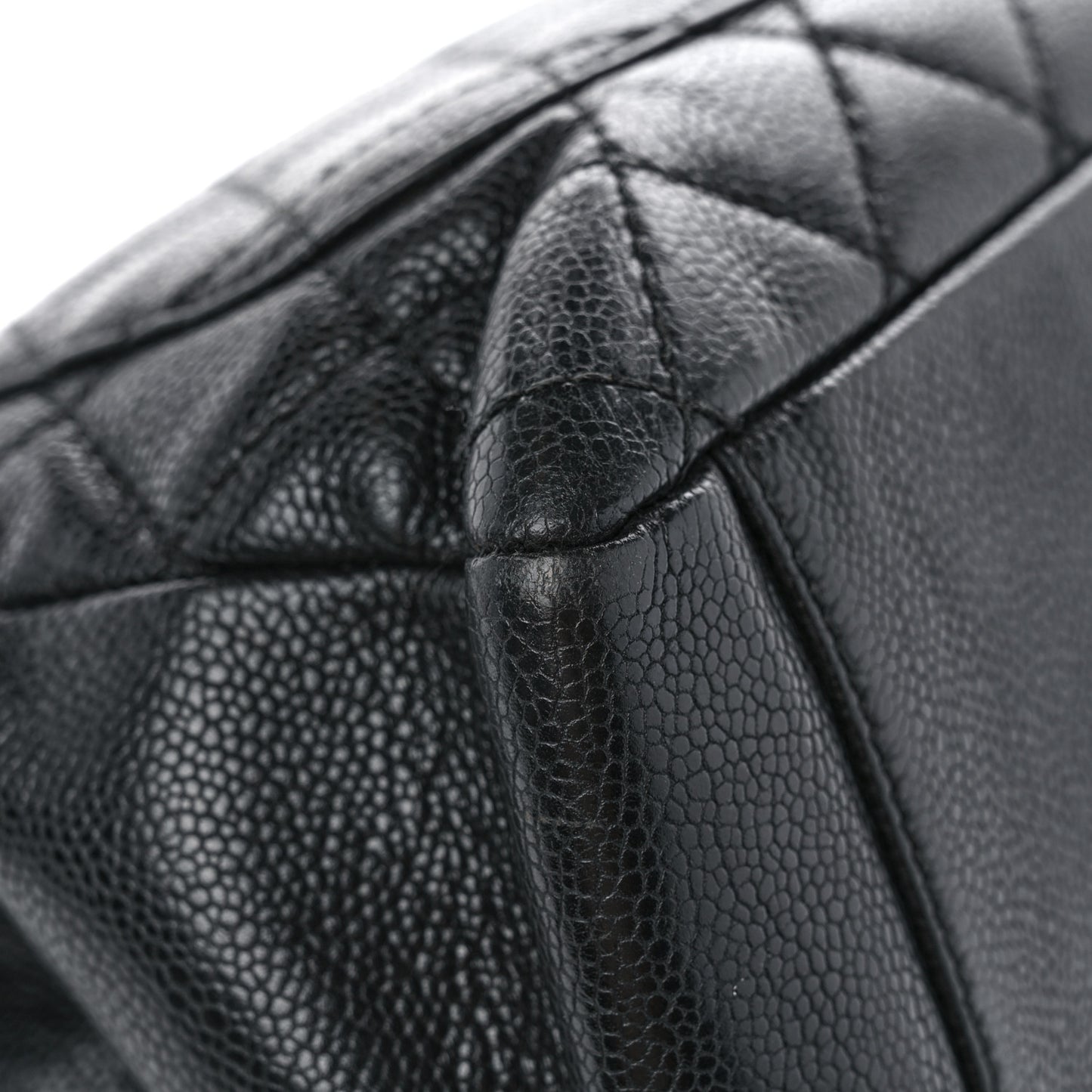 Caviar Quilted Grand Shopping Tote GST Black