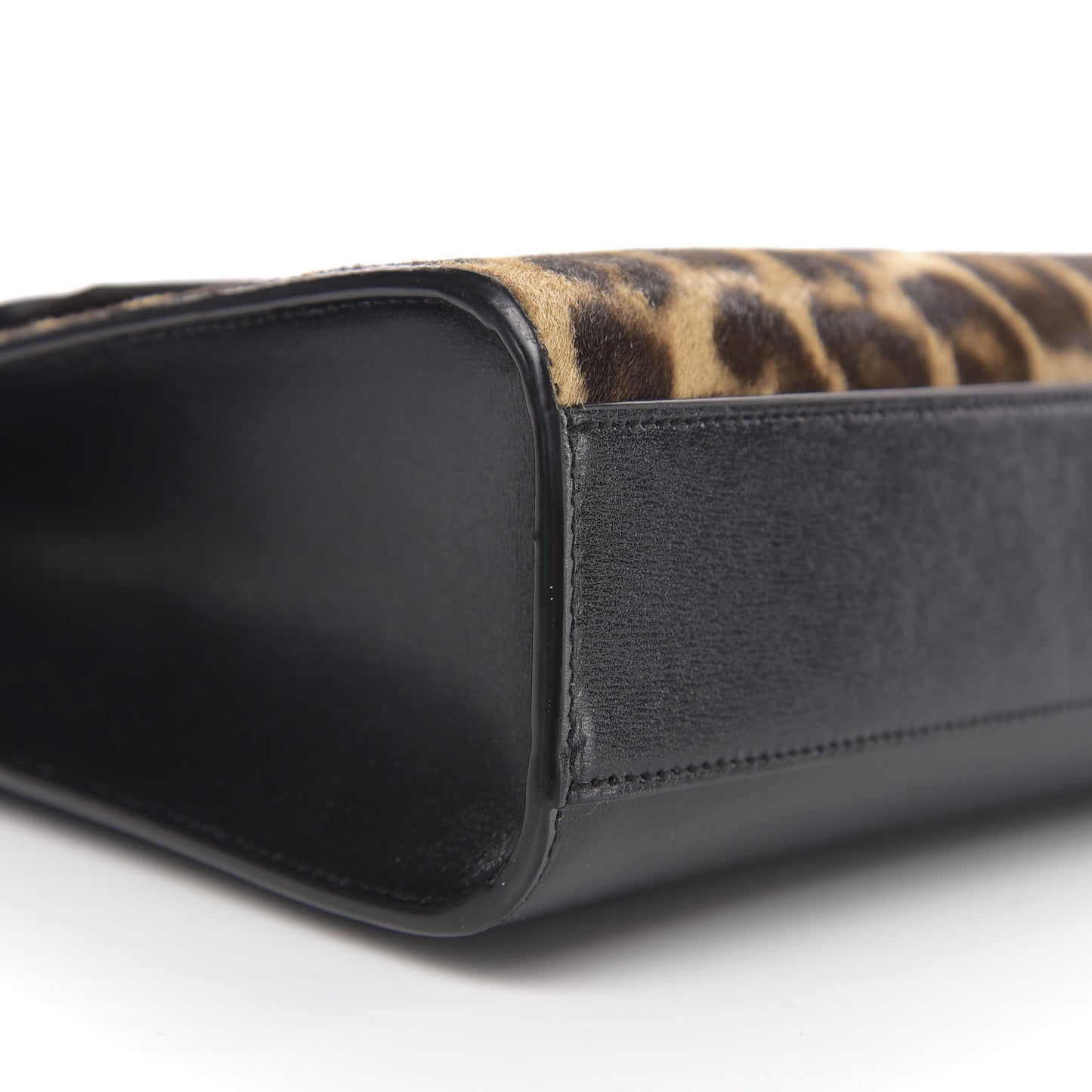 Calf hair Calfskin Manhattan Baguette Black