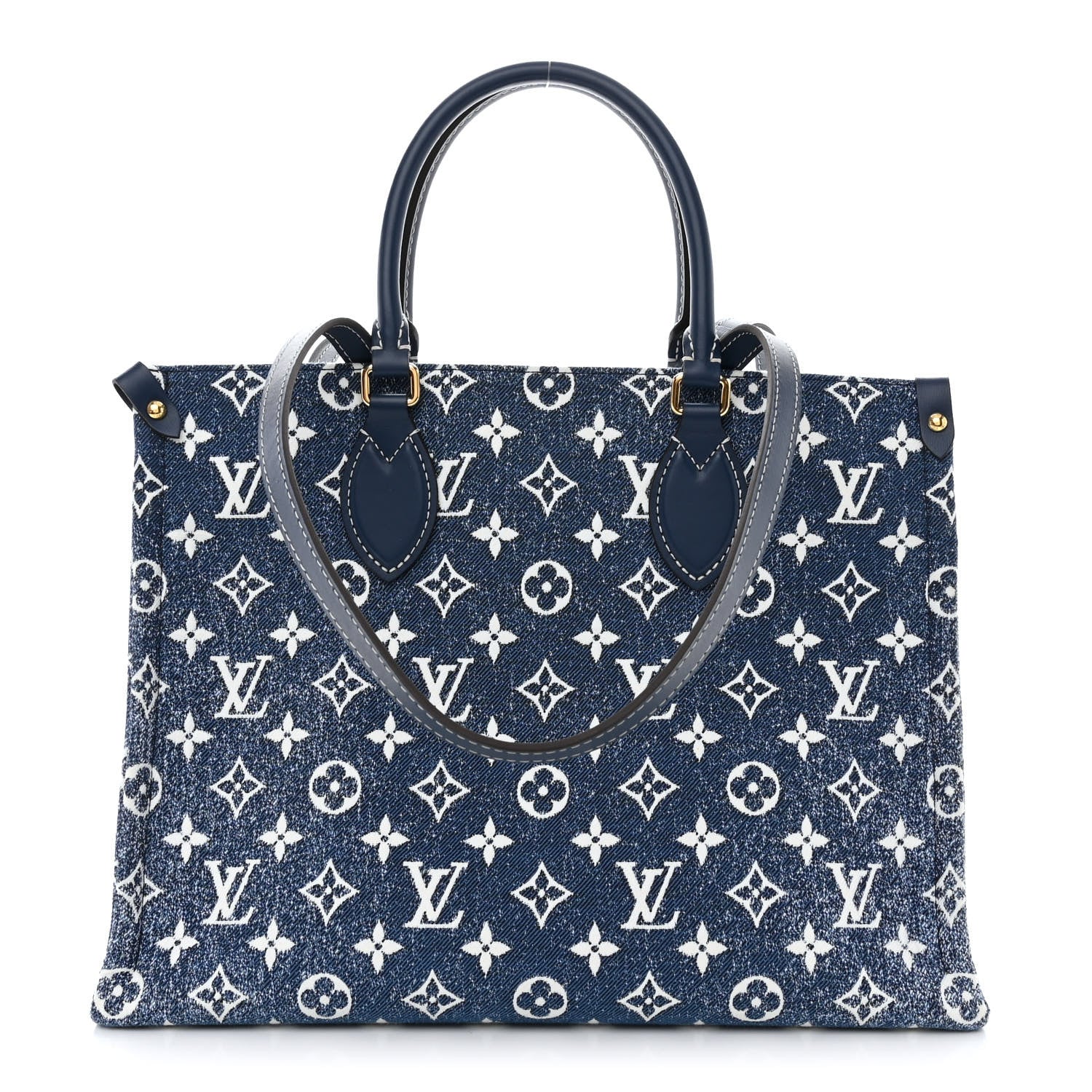 Louis Vuitton Monogram Jacquard Denim Onthego MM Bleu 1 of 9