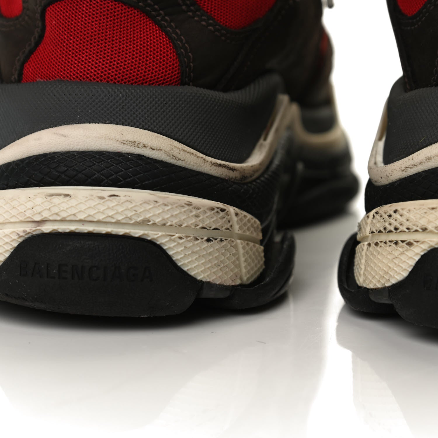 Balenciaga Fabric Mesh Mens Triple S Sneakers 43 Rouge Black 10 of 11
