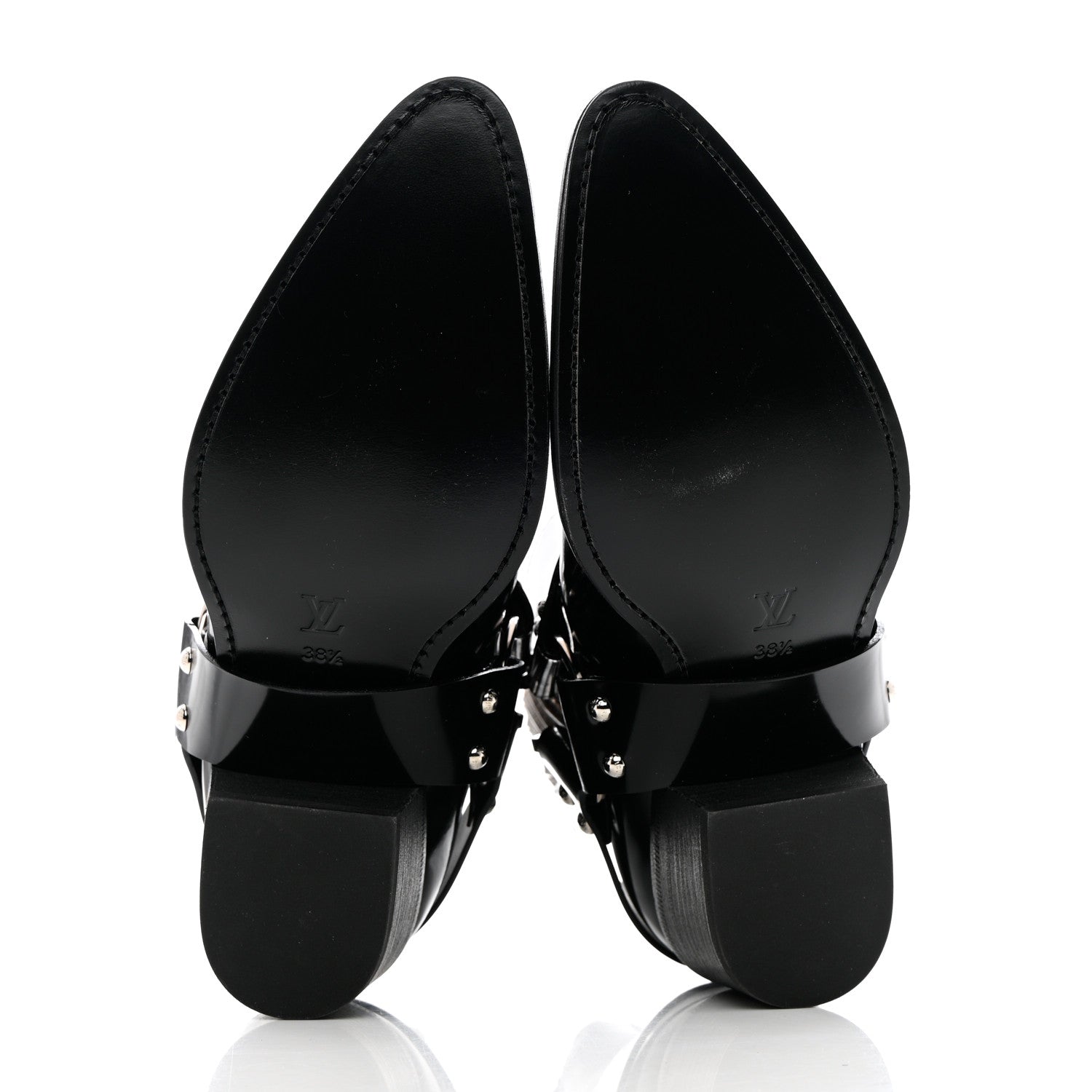 Louis Vuitton Calfskin Monogram Rhapsody Ankle Boots 38.5 Black 5 of 18