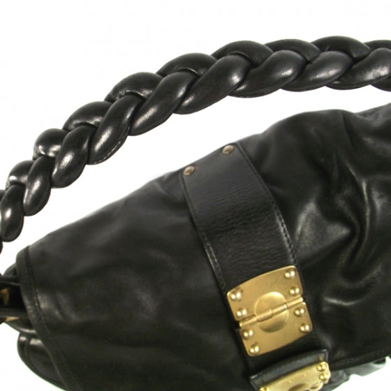 Miu Miu Leather Matelasse Coffer Hobo Black 8 of 11